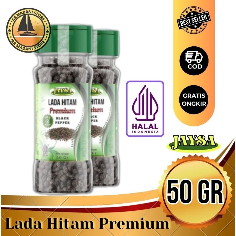 

JAYSA Lada Hitam Bubuk 50 gr / 100 % Asli Lada Hitam / Lada Hitam Kualitas Super / Lada Hitam Premium / Black Pepper Powder / Premium Black Pepper Powder / Merica Hitam Bubuk / Merica Hitam / Merica Hitam Bumbu Dapur