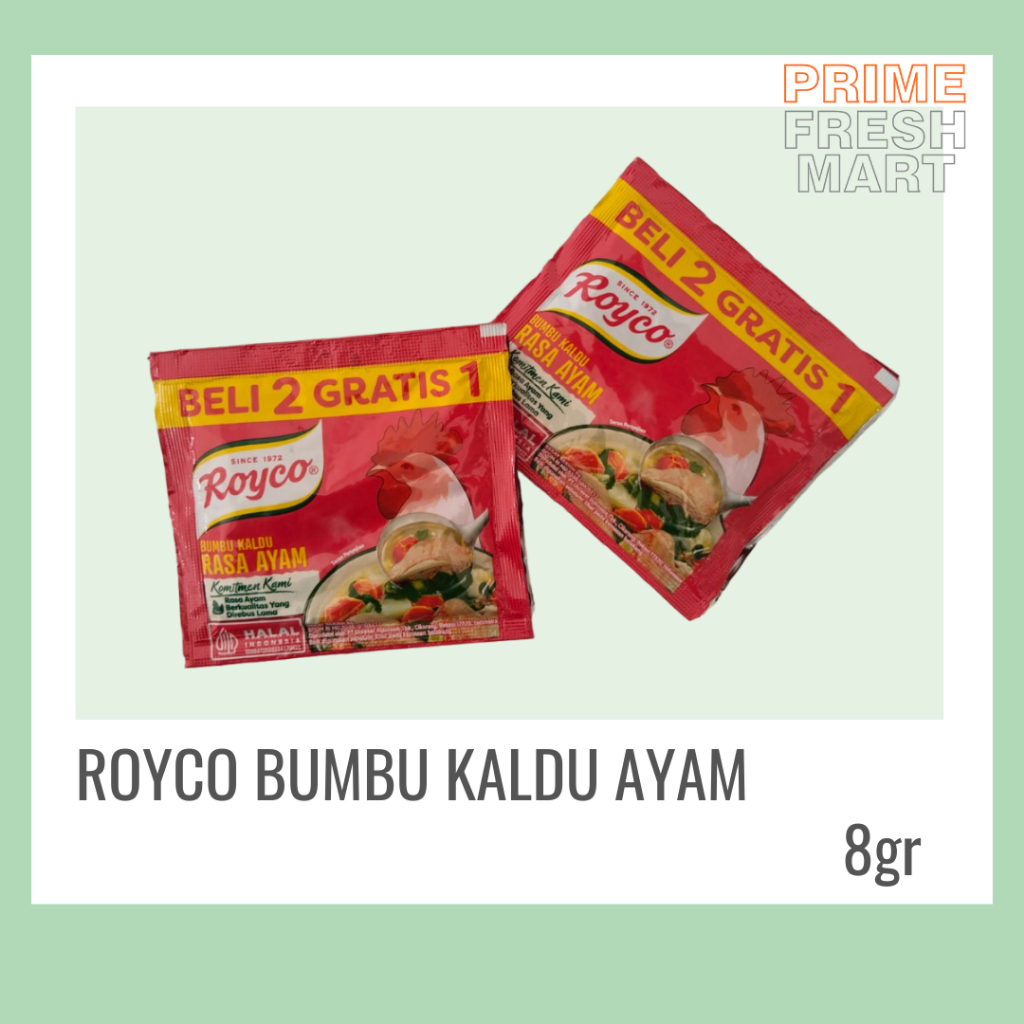 

Royco Bumbu Penyedap Kaldu Ayam 8Gr dan 94Gr