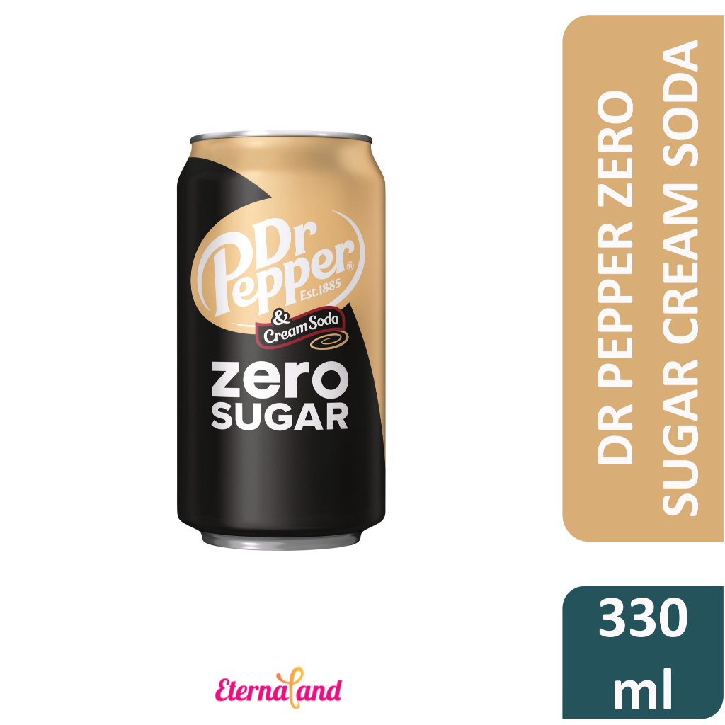 

Dr Pepper Zero Sugar Cream Soda Soft Drink - minuman soda import