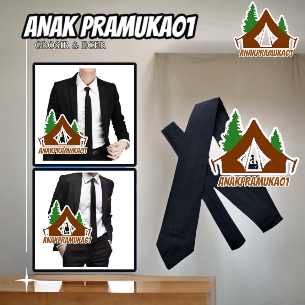 Dasi hitam polos / dasi dewasa / dasi wisuda / dasi hitam