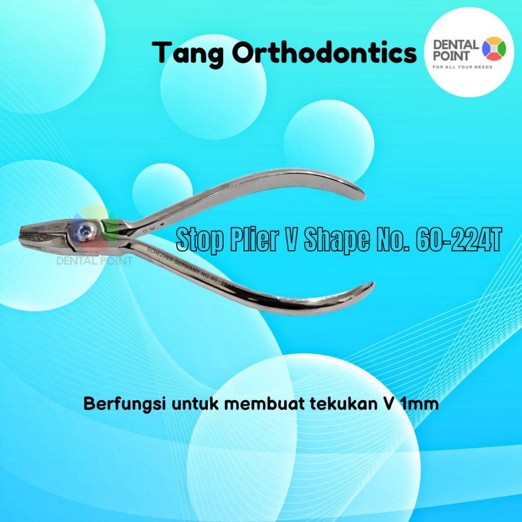 Stop Plier V Shape No. 60-224T Dental Instrument - Schezer