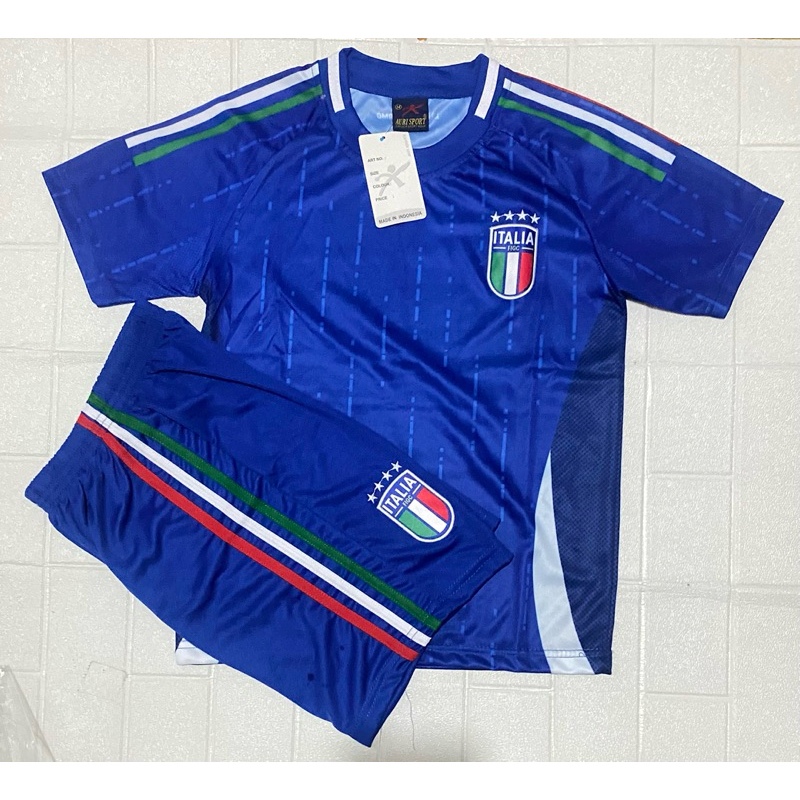 Jersey ITALIA Euro2024 untuk anak usia 7-13 tahun bisa CUSTOM NAMA