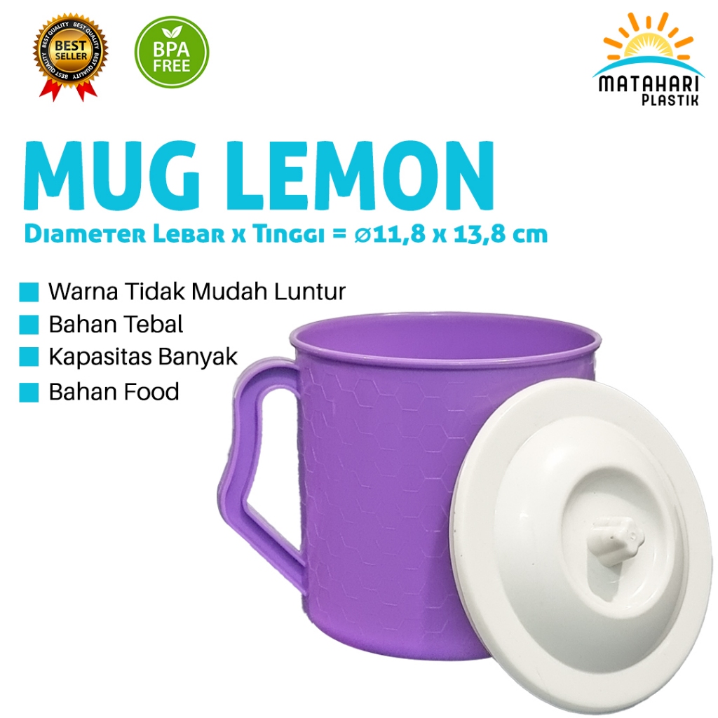 Mug Lemon/Mug Besar/Mug PLastik/Gelas Jumbo PLastik