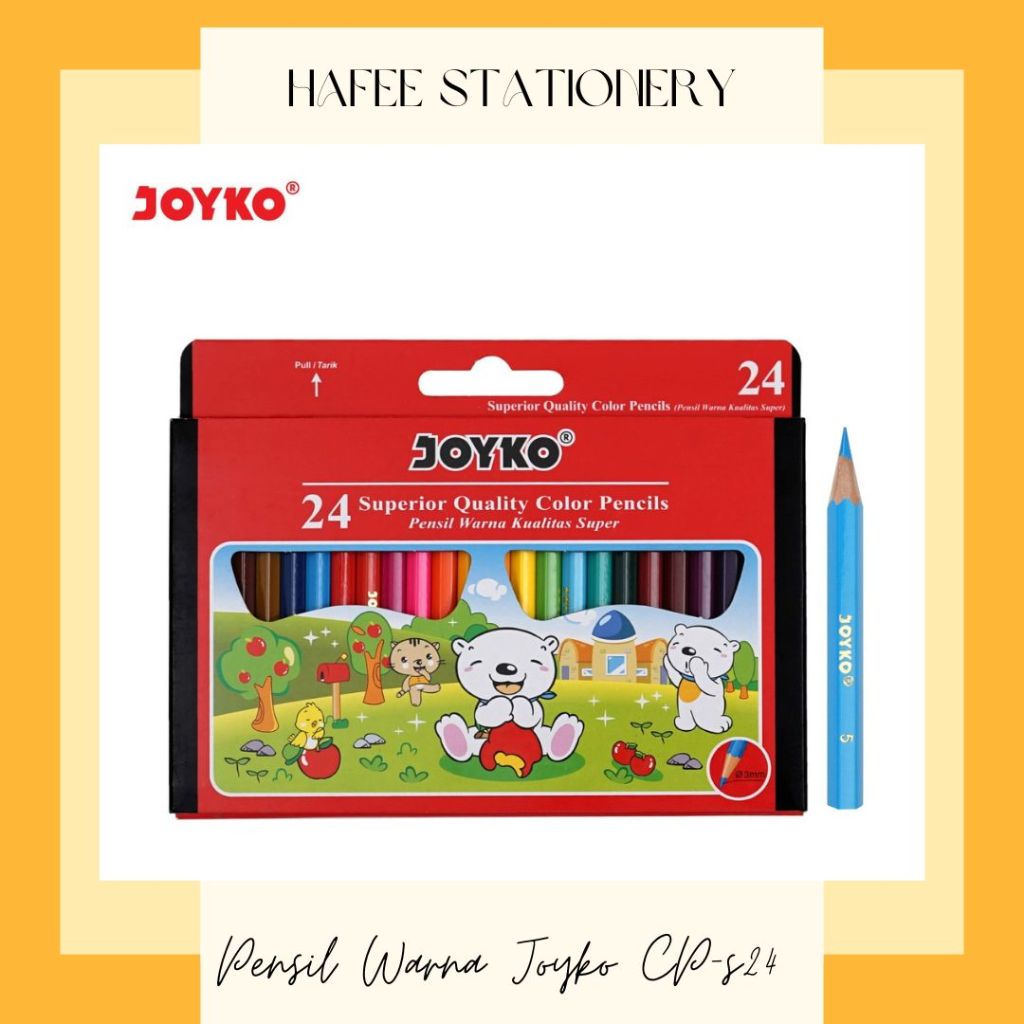 

Joyko Pensil Warna Mini Color Pencils Hexagonal Grip CP-S24 24 warna (dapat kirim instant bandung)