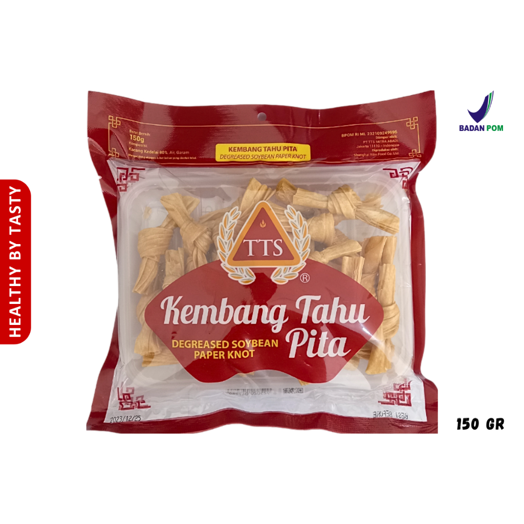 

Kembang Tahu Pita Degreased Soybean Paper Knot TTS 150 Gram