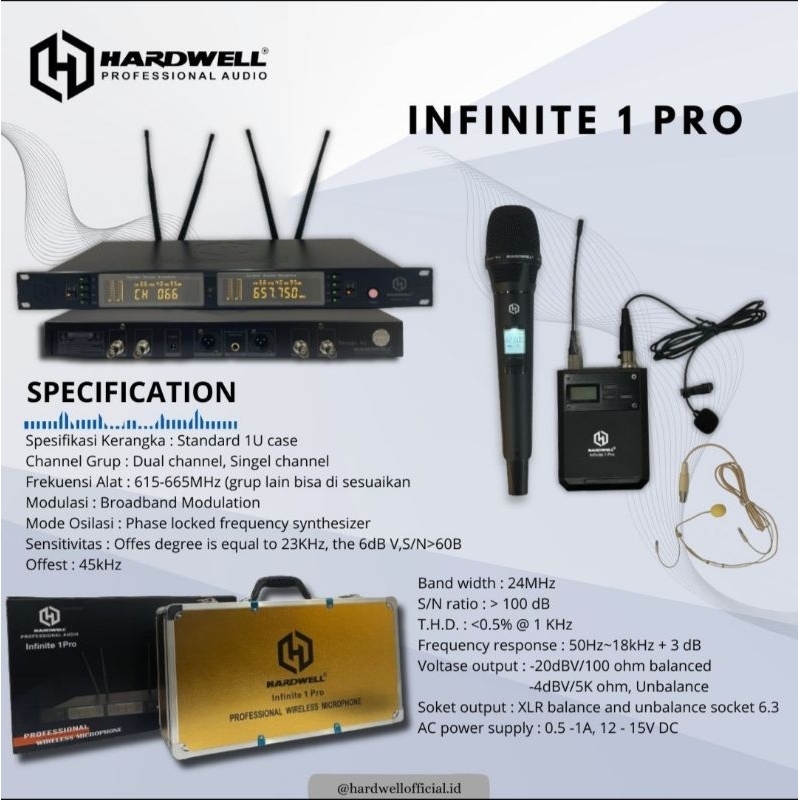 mic wireless hardwell infinite 1 pro