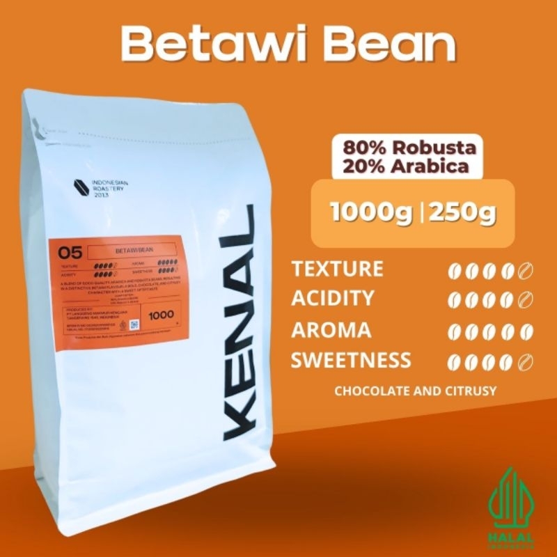 

Kenal coffee/kopi RASA BETAWI bean/ground 80% Arabica & 20% Robusta 1 kg
