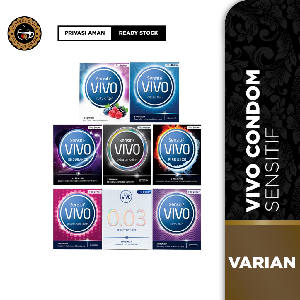 Kondom Vivo | Kondom Bergerigi | 003 | Vivo Endurance | Ultra Thin Kondom Tipis | 001 Tahan Lama