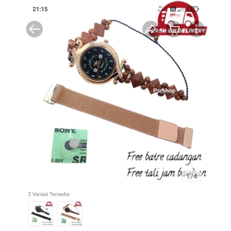 jam tangan wanita tali kaukah/kaoka