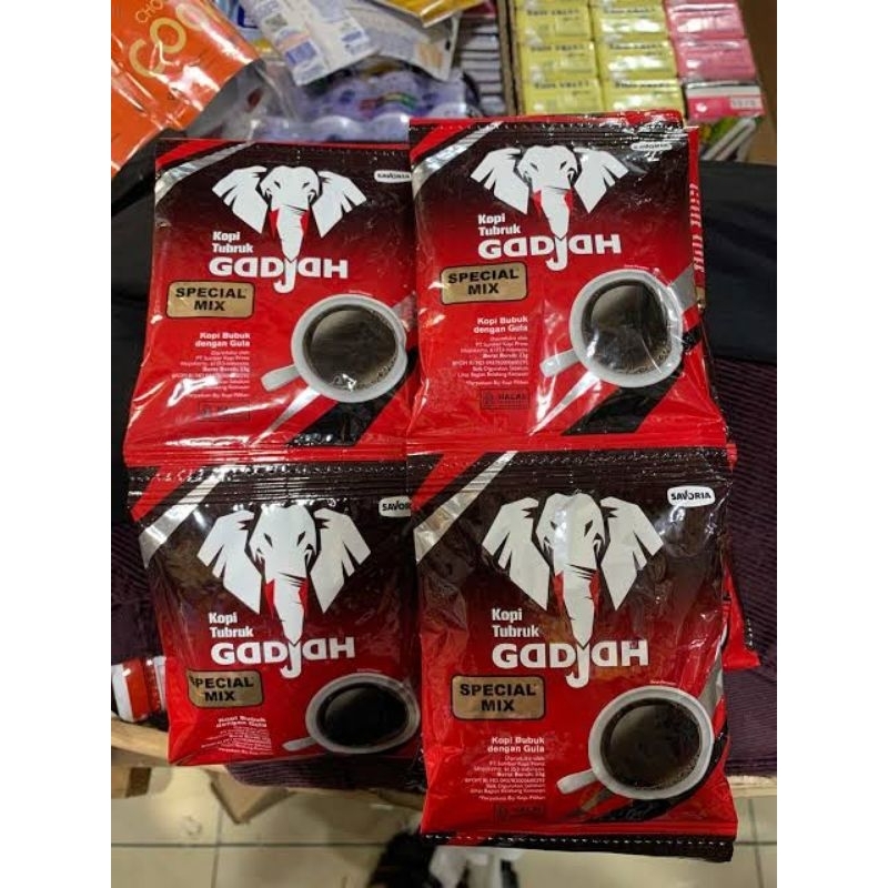 

Kopi Tubruk Gajah Spesial Mix 1 Renceng Free 2 Sachet