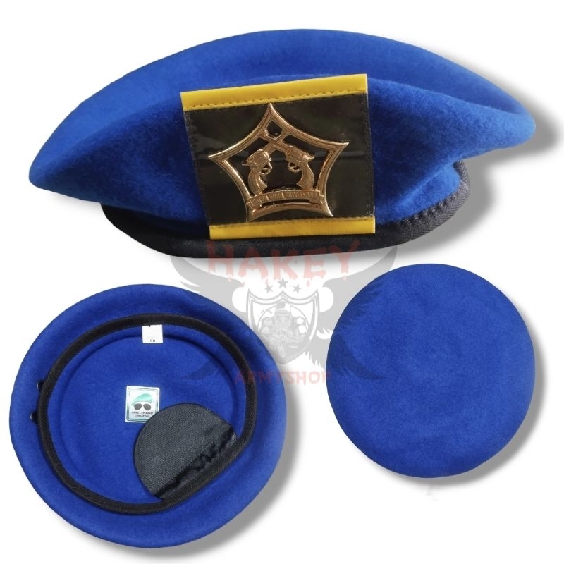baret kacamata biru polisi militer baret bp army biru pom ad
