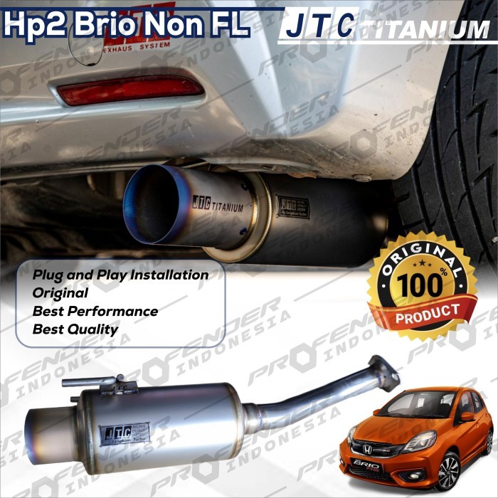 JTC titanium - Muffler HP2 Cathback - Exhaust Muffler Knalpot - Honda Brio Non Facelift FL - Origina