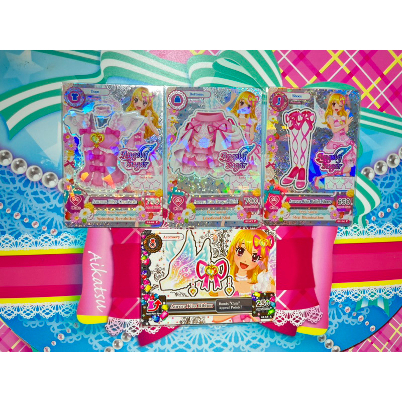 Kartu Aikatsu Asli Aurora Kiss Coord Angely Sugar Ichigo Hoshimiya Fullset Card Ori Indonesia Langka