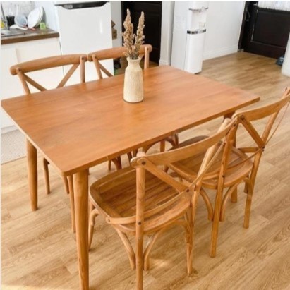 Meja Makan Minimalis Jati Mebel Jepara - Meja Makanan Jati 4 Kursi