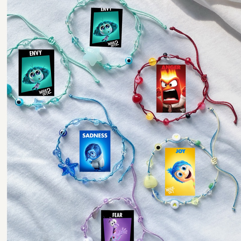 INSIDE OUT 2 BRACELET Gelang Inside Out 2 / Gelang tali Inside Out / Gelang tali serut