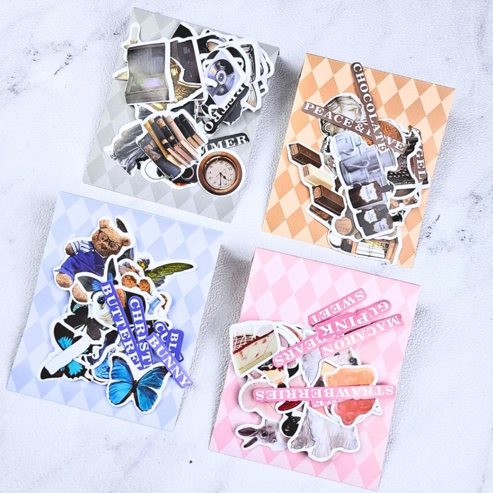 

DISKON RETRO CANADIAN STICKER SET Vintage Decoration Jurnal Aesthetic Scarpbook