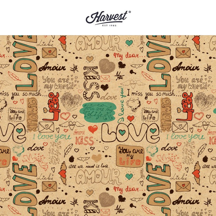 

TREND PRODUCT Kertas Kado Harvest Wrapping Paper Brown Kraft Love