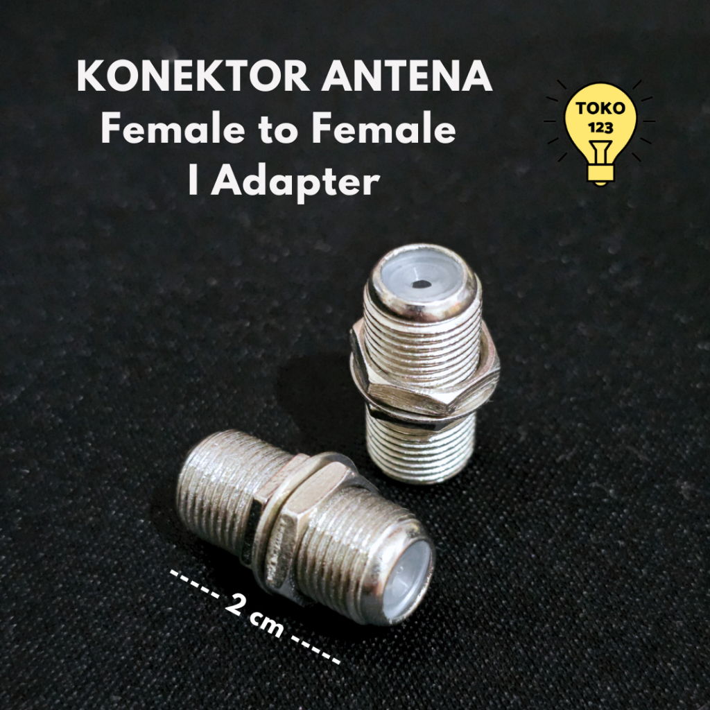 Konektor Colokan Antena TV Female to Female I Adapter Drat Jack Jek Sambungan Cabang