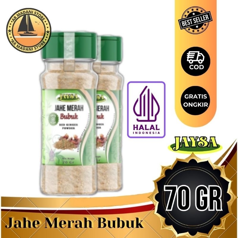 

Jaysa Jahe Merah Bubuk 70 gr / Red Ginger Ground / Red Ginger Powder / Bubuk Jahe Merah / Jahe Merah Bubuk Asli / Bubuk Jahe Merah Murni / Red Ginger Powder Grade A / Red Ginger Powder Premium / Bumbu Instan / Bumbu Masak / Bumbu Murah