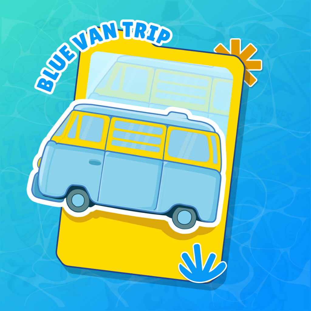 

Seaside Finds - Blue Van Trip Sticker