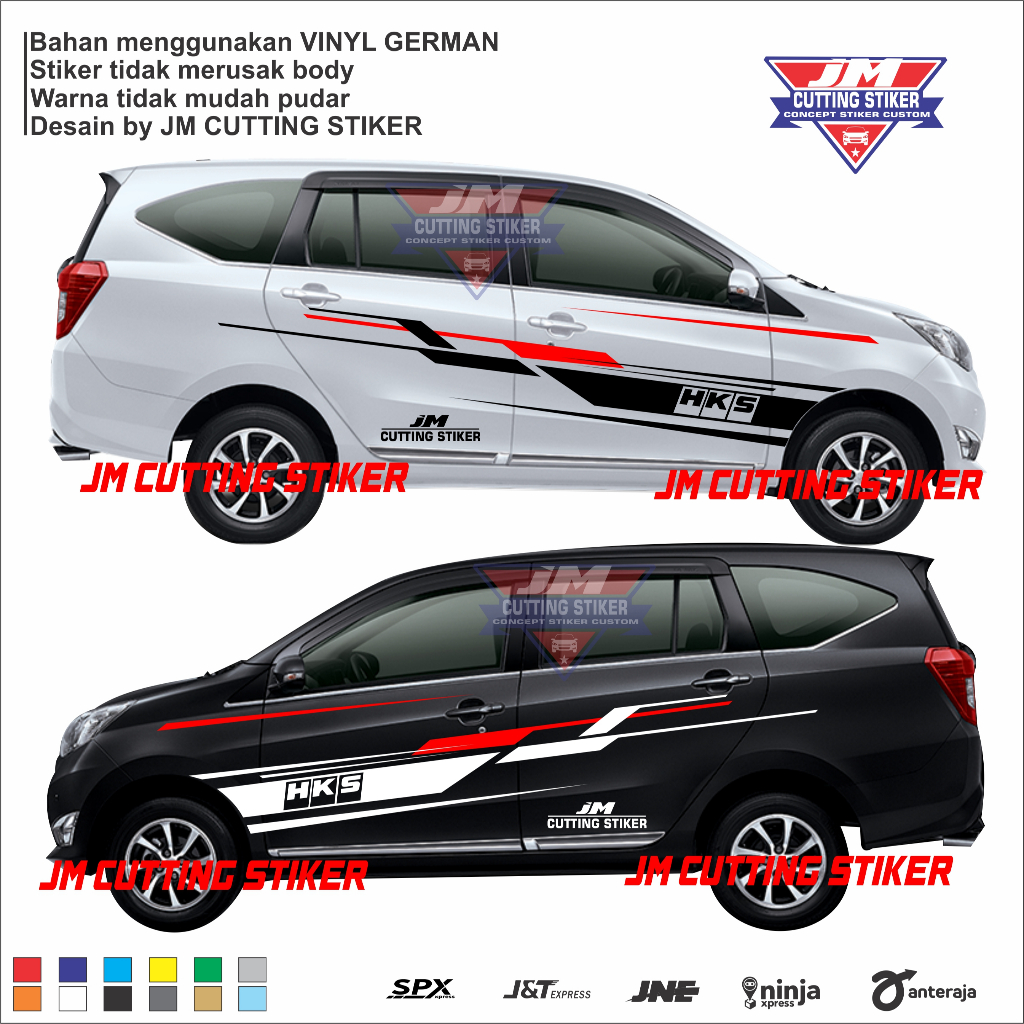 stiker cutting mobil calya sigra stiker variasi body mobil sigra calya