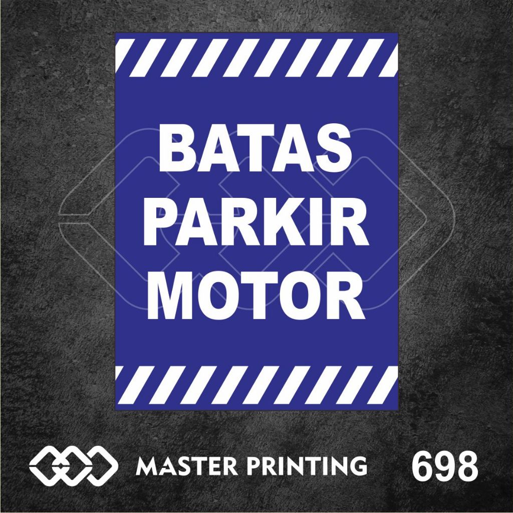 

698 - Stiker Batas Parkir Motor, Sticker Vinyl, Premium, Tahan Air, Termurah, dan Bisa Custom