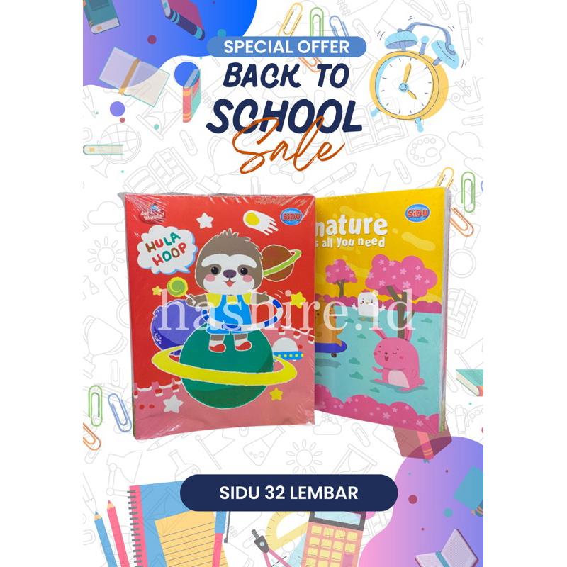 

10pcs Buku Tulis SIDU 32 Lembar / 1pack Buku Tulis SIDU 32 Lembar