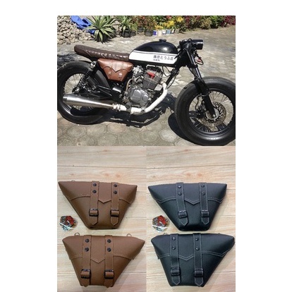 KP8 tas motor japstyle side bag sidebag japs universal motor klasik custom caferacer honda cb win 1
