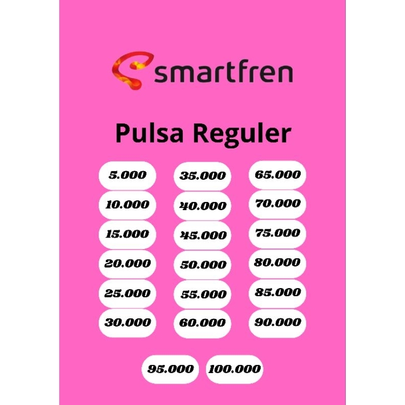 Pulsa Reguler Smartfren 15k - 100k Termurah #1