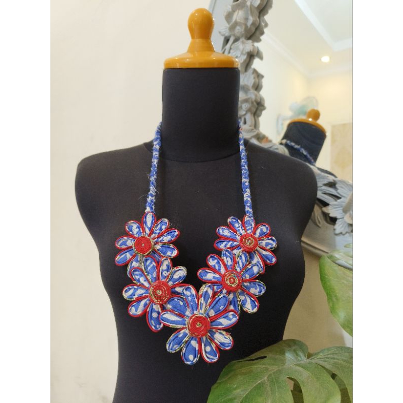 Kalung Batik bunga ll handmade etnik batik modern