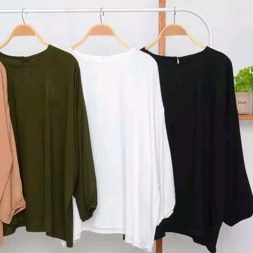 Blouse Atasan Jumbo Wanita Katun Rayon Ld 145 Cm Pb 65 Cm
