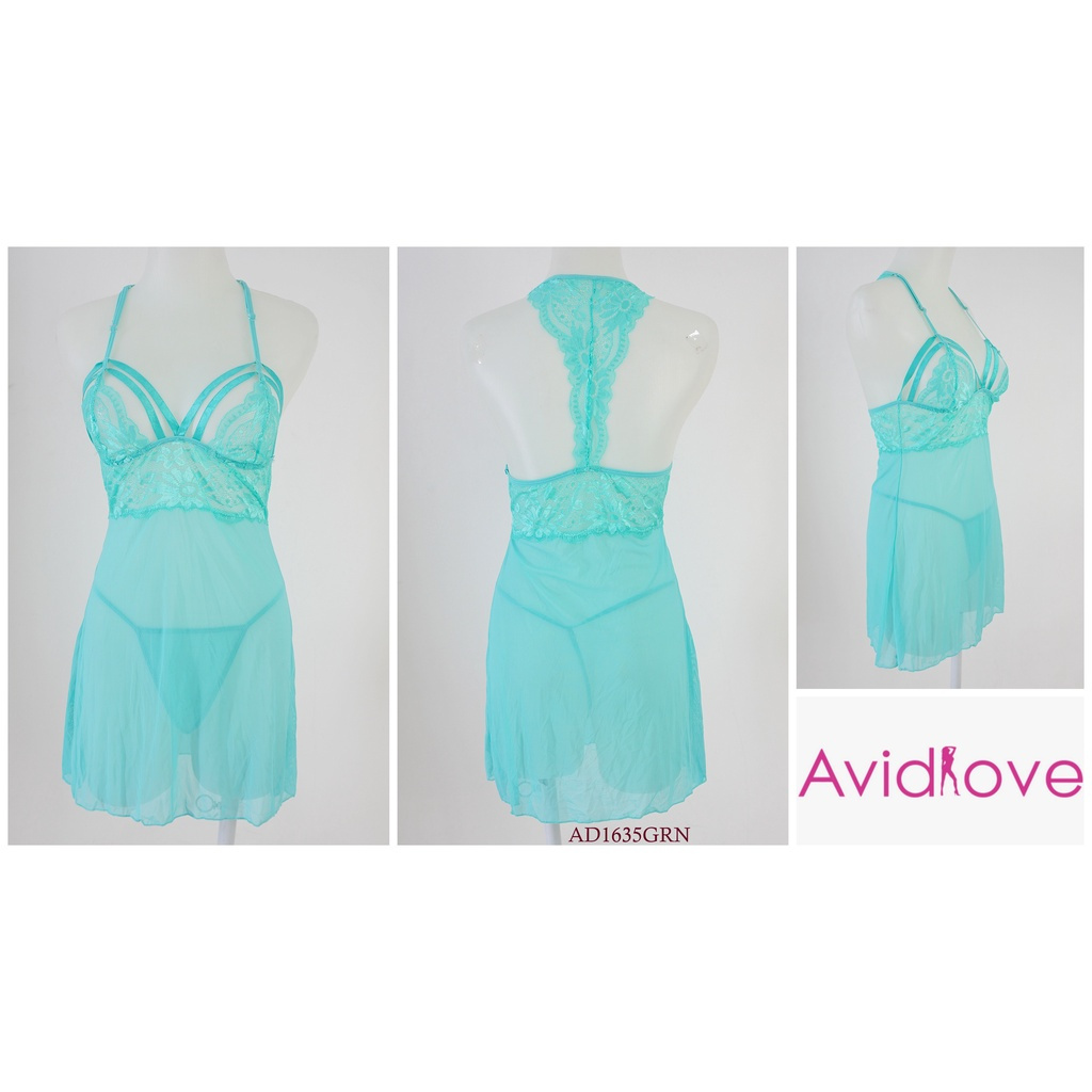 Baju Tidur / Lingerie Wanita AVIDLOVE Bahan Mesh Transparan Pakaian Dalam Underwear AD1635