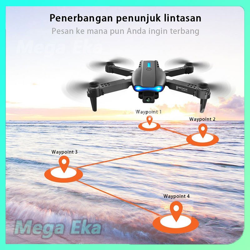 Drone E99 Pro Dengan Dual Kamera HD Drone WiFi FPV Kamera Drone 4K Kamera HD Posisi VisualE88 MAX dr