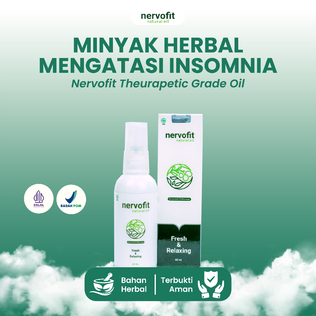 NERVOFIT Natural Oil untuk aromaterapi insomnia dan mengatasi mengurangi sakit akibat saraf kejepit 