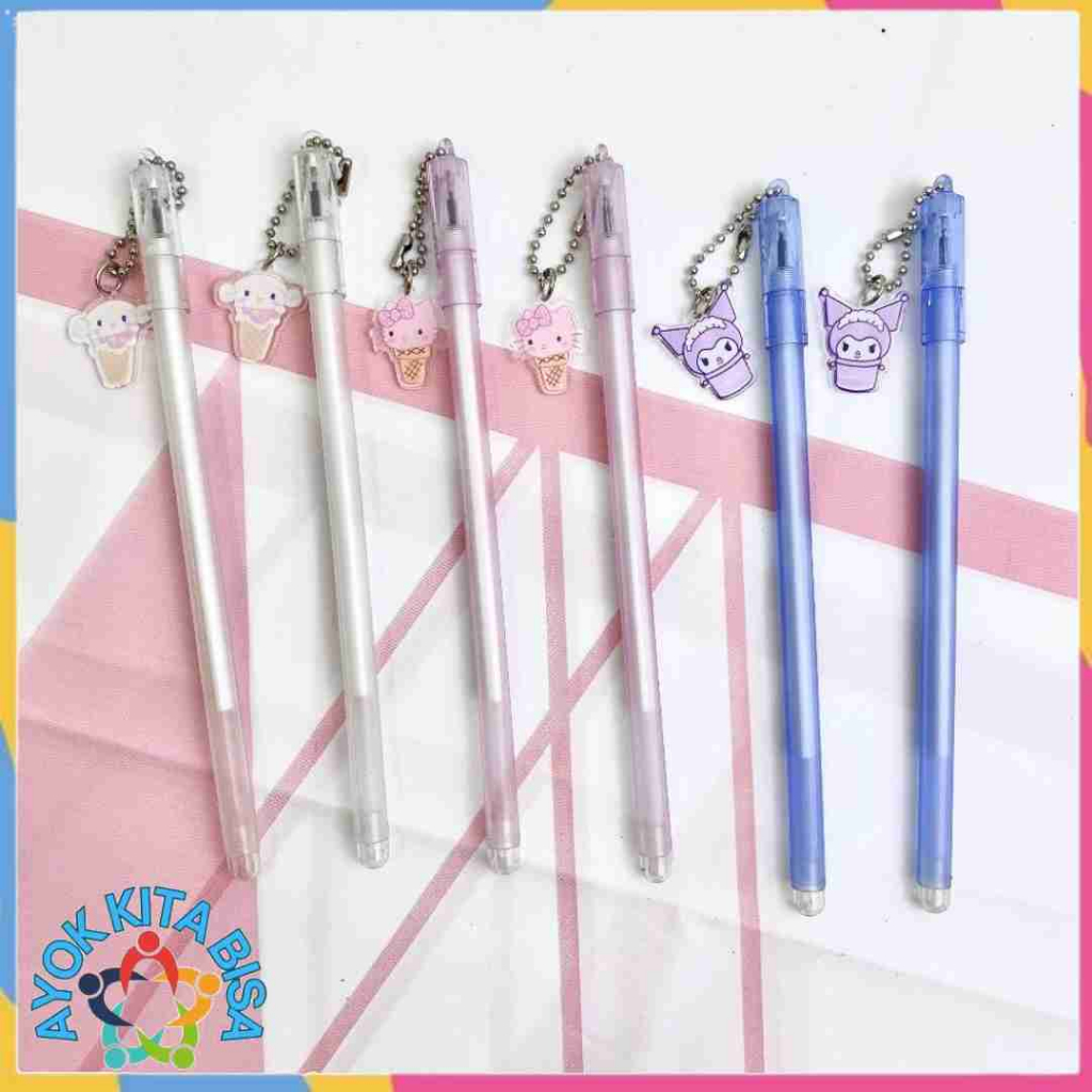 

AKB Pulpen Lucu Aesthetic Pen Gantungan Motif Kartun Bolpoint Karakter Pena Gel Bolpen Unik Alat Tulis Kantor