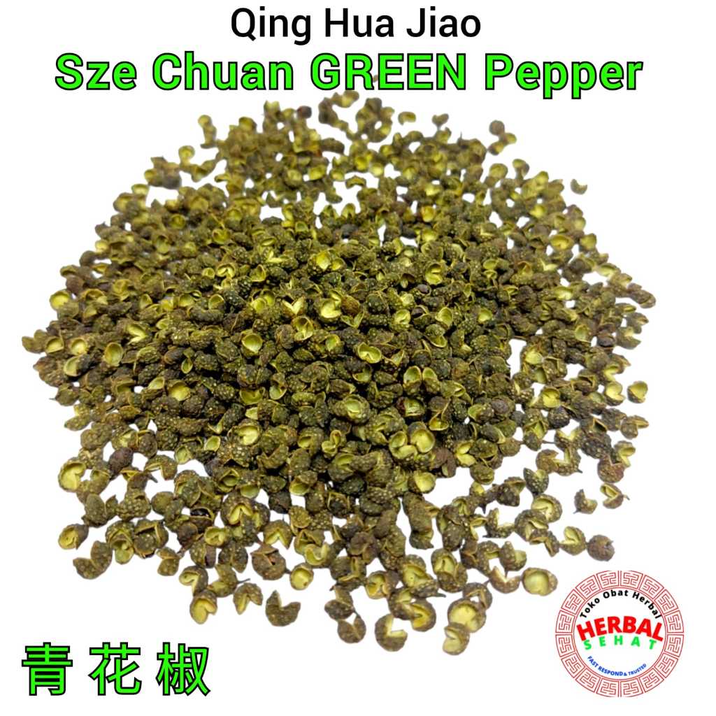 

500 gram - Qing Hua Jiao 青花椒 Lada Hijau SzeChuan Green Pepper Mala Sichuan Peppercorn Baru Fresh