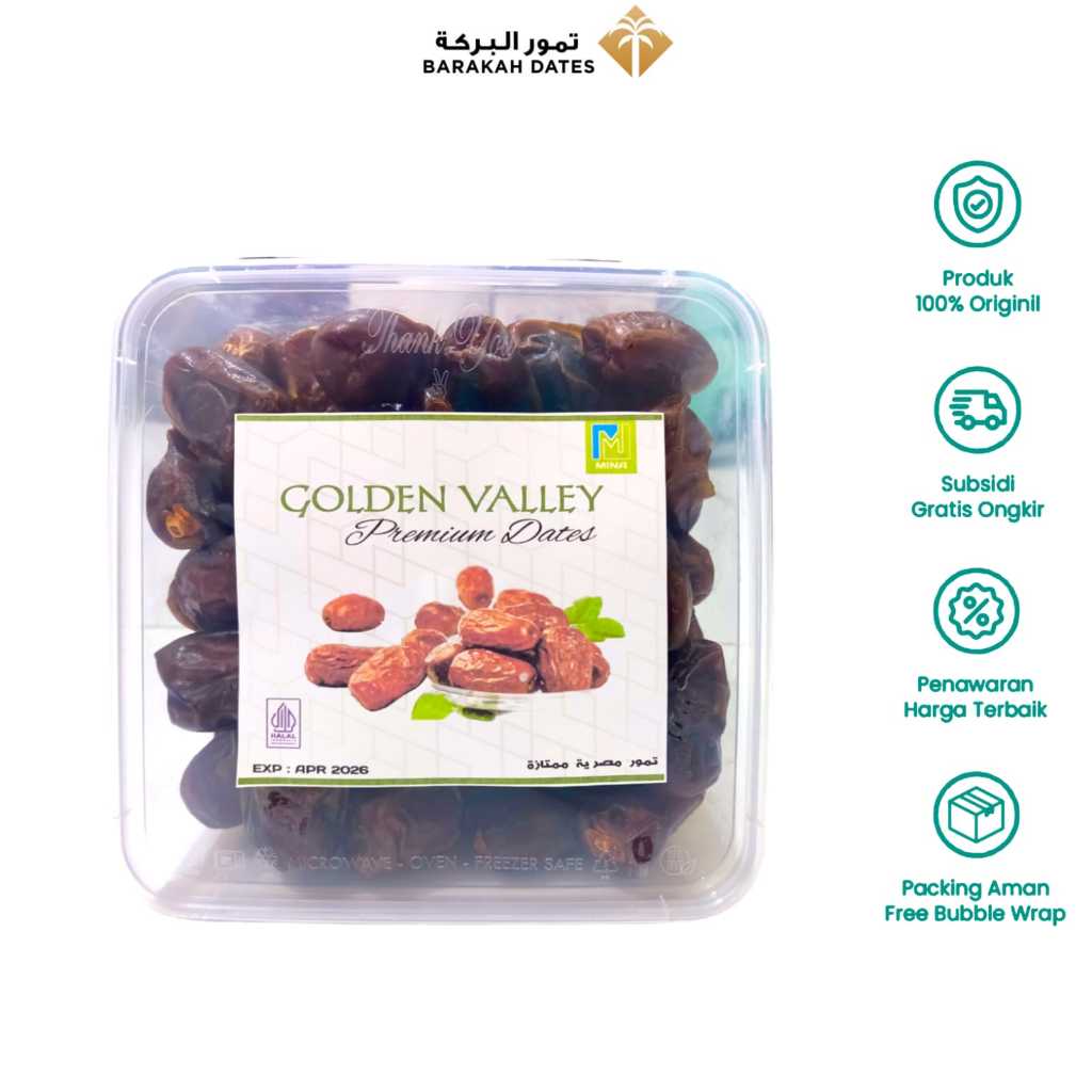 

Kurma Madu Mesir Golden Valley Premium 1 Kg Kemasan Mika