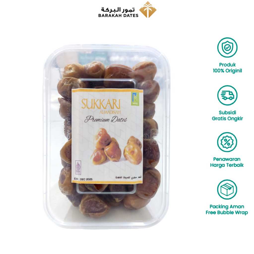 

Kurma Sukari Al Qassim Madinah Premium 500gram/Sukkari Asli