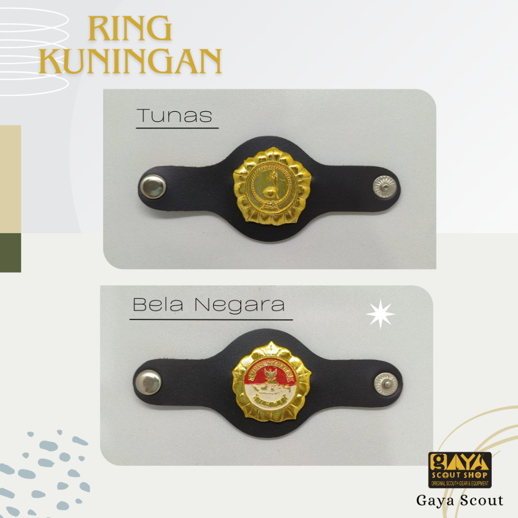 Ring Kalep Kuningan Bela Negara dan Tunas Perlengkapan Pramuka Termuran