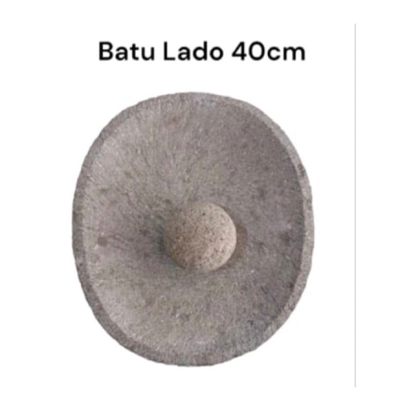 COBEK BATU PAHAT ASLI PADANG / BATU LADO UKURAN 40 CM