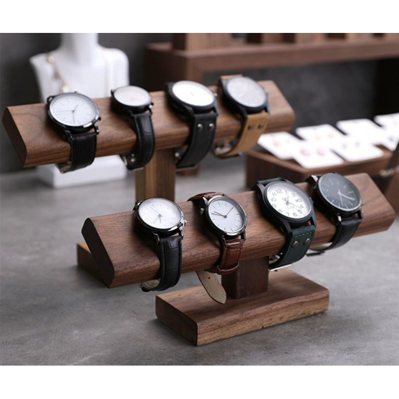 Rak Stand Display Jam Tangan Kayu