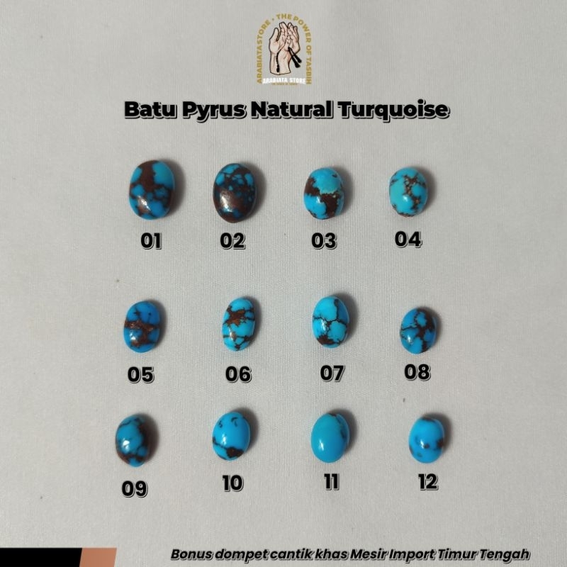 Batu Akik Pirus Gunung Sinai Mesir Asli Impor Mesir