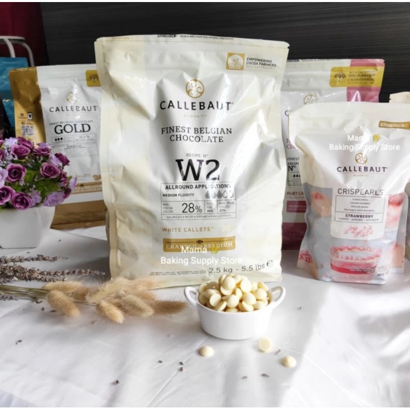 

200 g CALLEBAUT Creamy Milk White Chocolate Callets Couverture 28% 200 gr