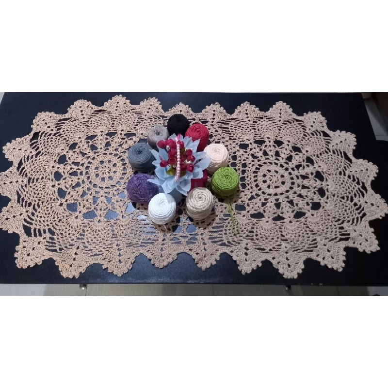 Taplak Meja rajut persegi panjang