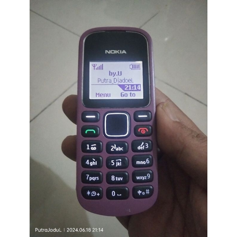 Nokia 1280 Purple Normal Full Original Mulus Jadul Langka Unik Imut Speaker Bass Stereo Joss Khas Xp