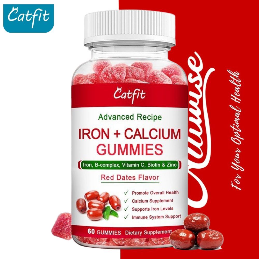 Catfit 60 pcs permen jelly kurma merah calsium , zinc, vitamin C, vitamin A, vitamin B kompleks