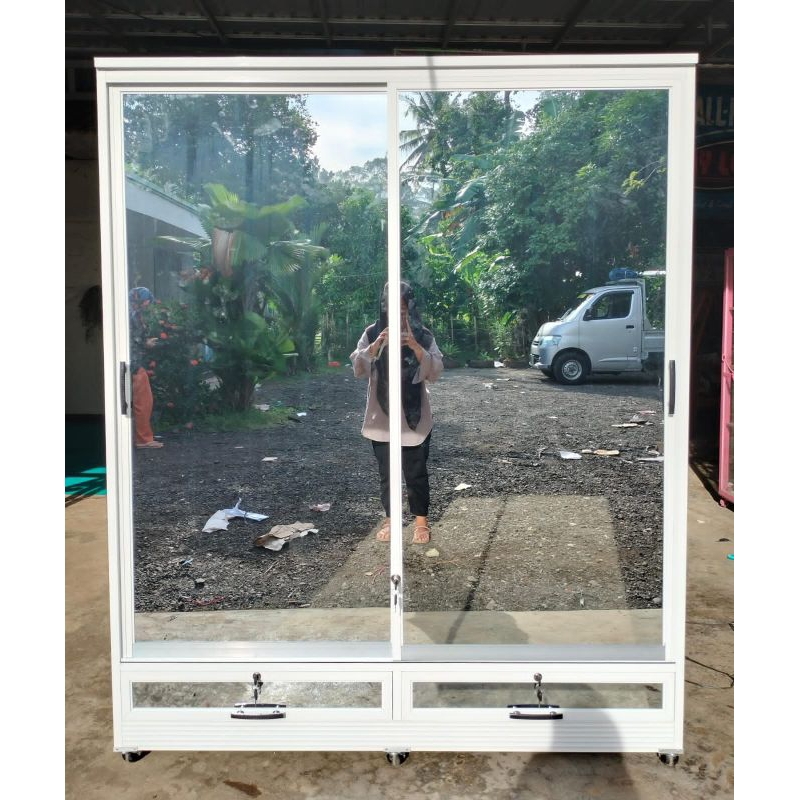 Paket hemat Lemari aluminium jumbo+meja rias.
