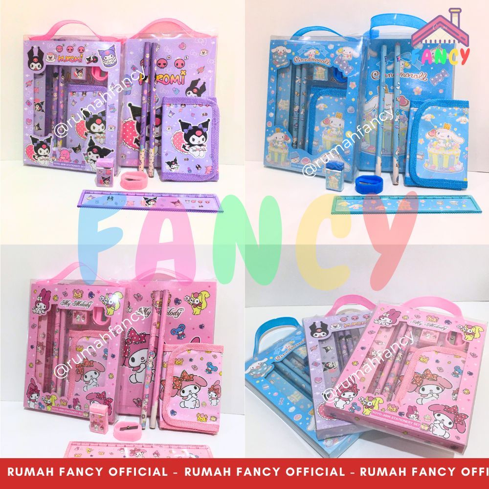 

[FREE PACKING DUS] Paket Alat Tulis/ Study Set Fancy Jinjing YOYO 8006 Animal Sea / Dino Jungle / Astronout