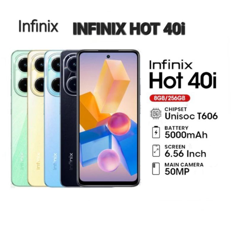 HP INFINIX HOT 40i 4G NFC RAM 8/256 GB GARANSI RESMI