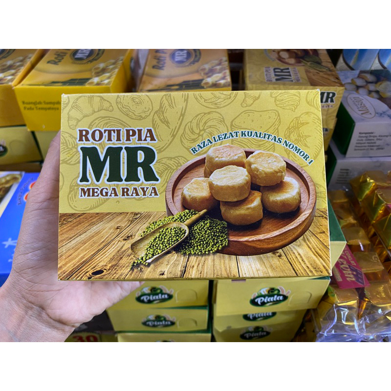 

ROTI PIA "MR" PIA KERING KACANG IJO PIA KERING KACANG IJO ISI 10 BIJI OLEH - OLEH JATIM